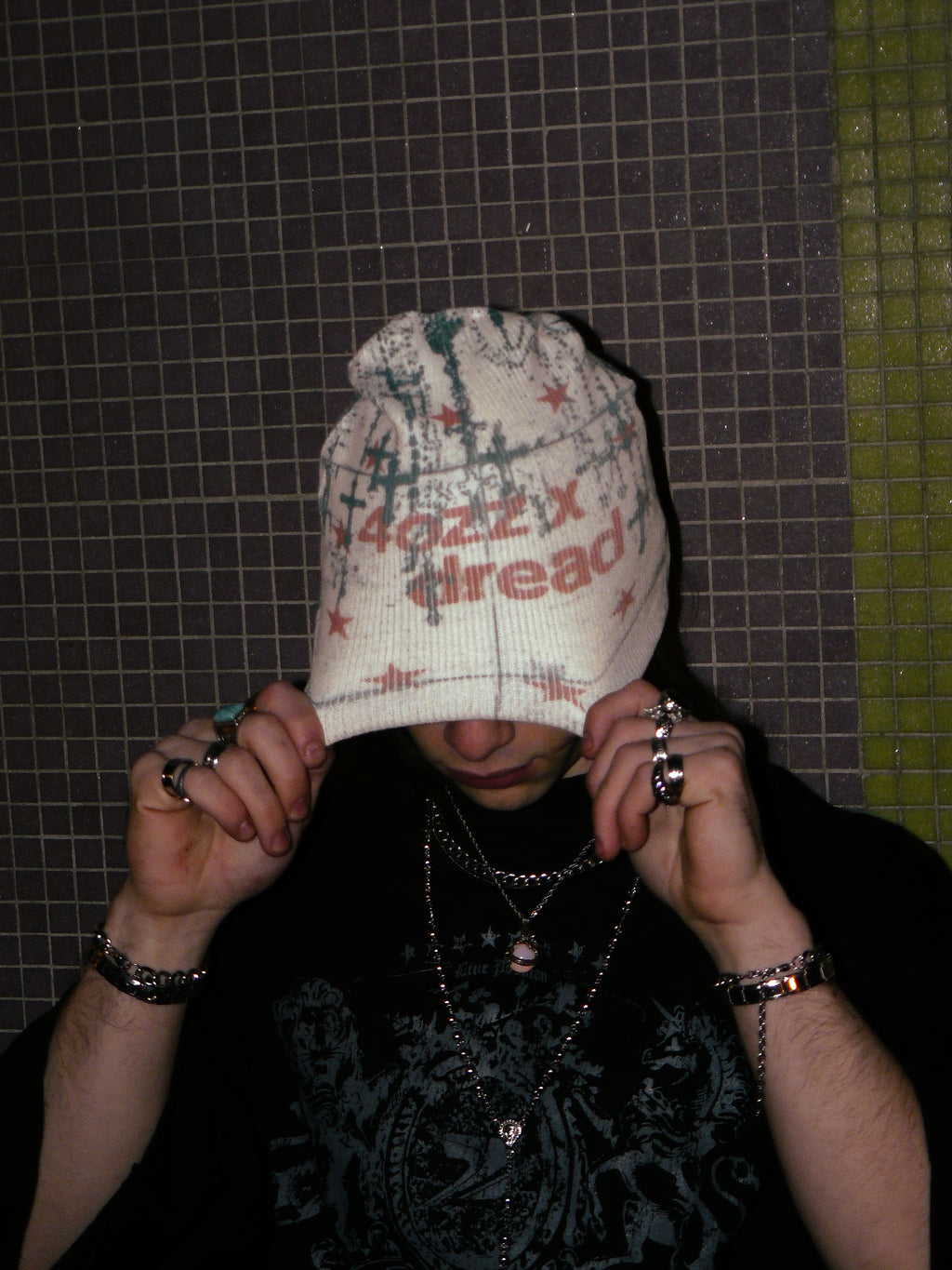 BEANIE 4OZZ x DREAD — WHITE