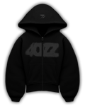 zip hoodie no-zz 4ozz — campera oversized frisa peinada, cierre ykk negro