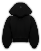 zip hoodie no-zz 4ozz — detalle capucha doble capa con bordado 4ozz